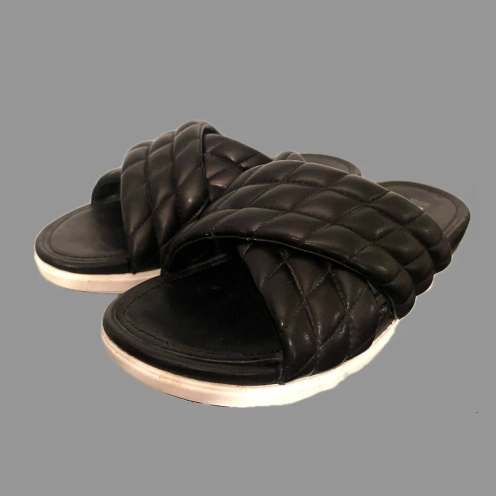 FitFlop's "Loosh Luxe" Cross Slide Leather Sandals (original retail: $250)